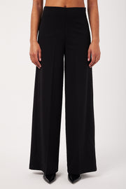PANTALON DROIT LARGE FEMME SANTURA NOIR